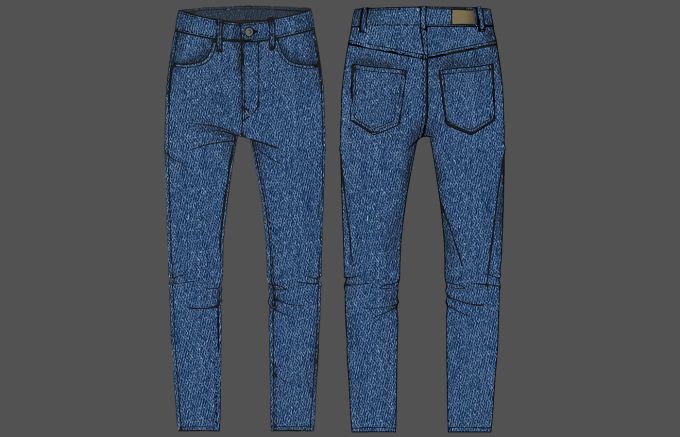 Pantalons 5 butxaques home regular