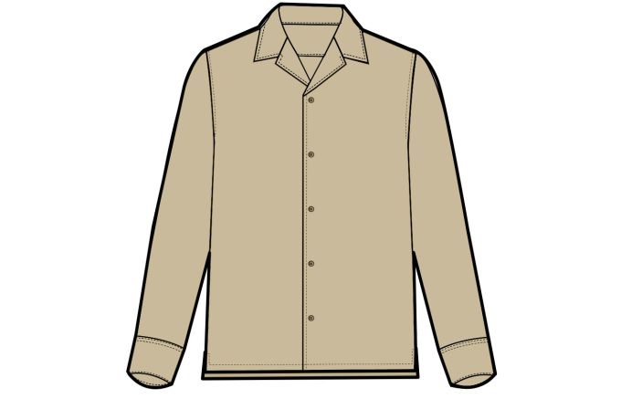 Camisa hawaiana de màniga llarga